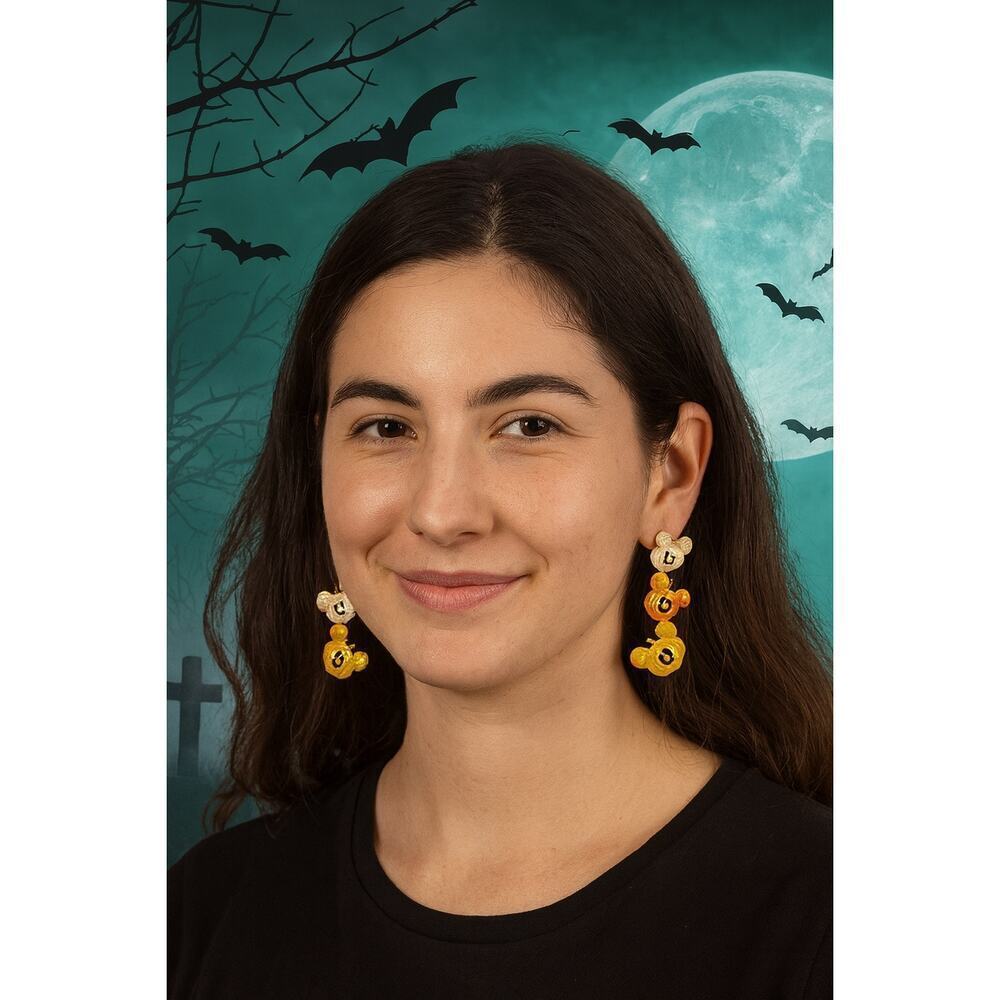 Disney Mickey Mouse dangle pumpkin earrings